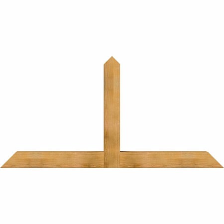 Ekena Millwork Portland Rough Sawn Timber Gable Bracket, Western Red Cedar, 84"W x 42"H x 6"D x 6"F, 12/12 Pitch GBW084X42X0606POR00RWR